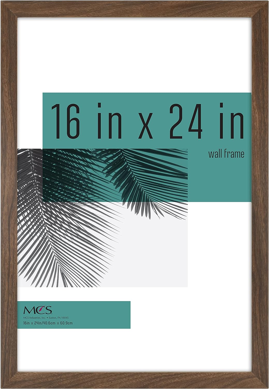 MCS Studio Gallery Frame, Walnut Woodgrain, 16 x 24 in, Single