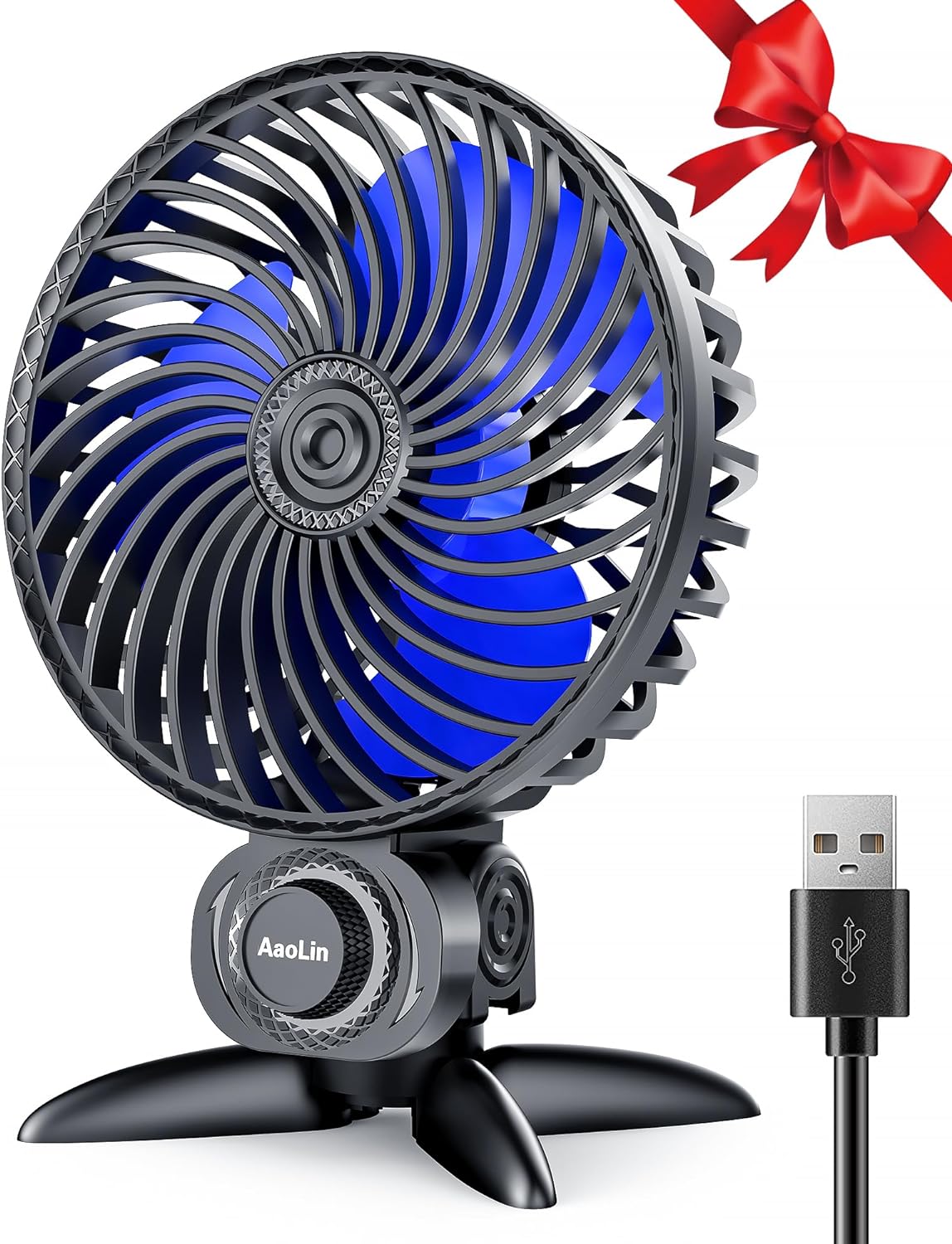 USB Small Fan, Desk Fans with CVT Variable Speeds, Strong Cooling Airflow, Quiet Portable, Desktop Mini Personal Fan for Room, Home,Office, Bedroom-USB Powered