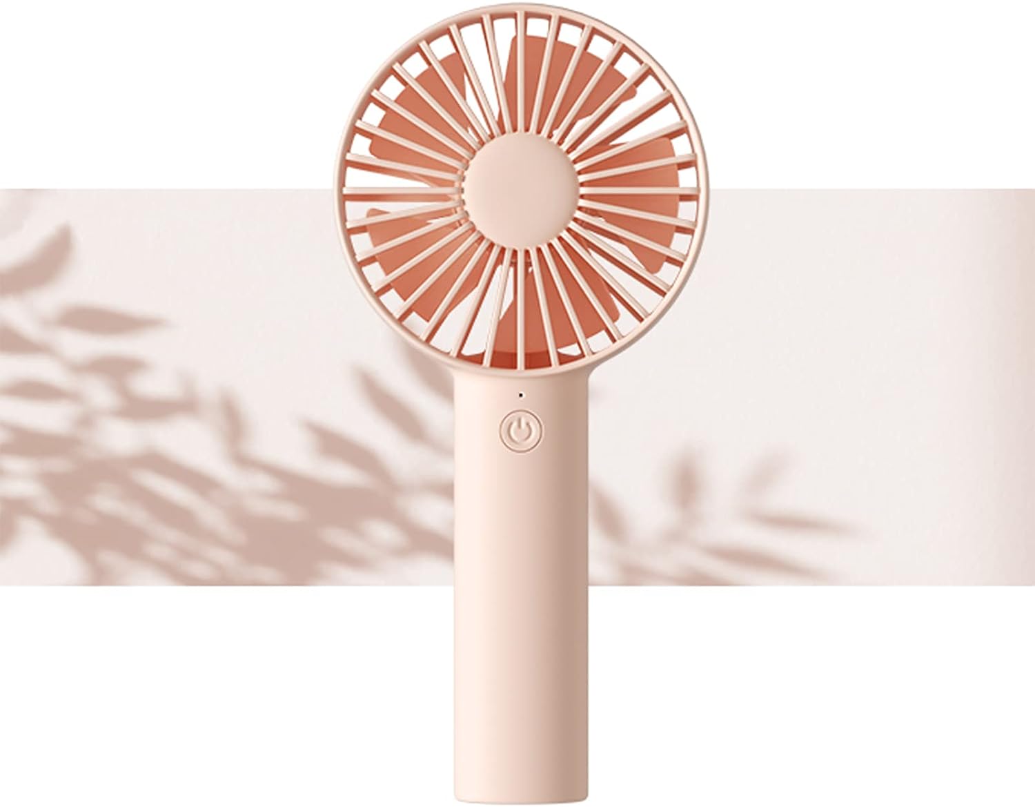 JISULIFE Handheld Fan, Portable Small Fan with 3 Speeds, USB Rechargeable Hand Fan, Personal Fan Battery Operate for Outdoor, Indoor, Commute, Office, Travel -Pink