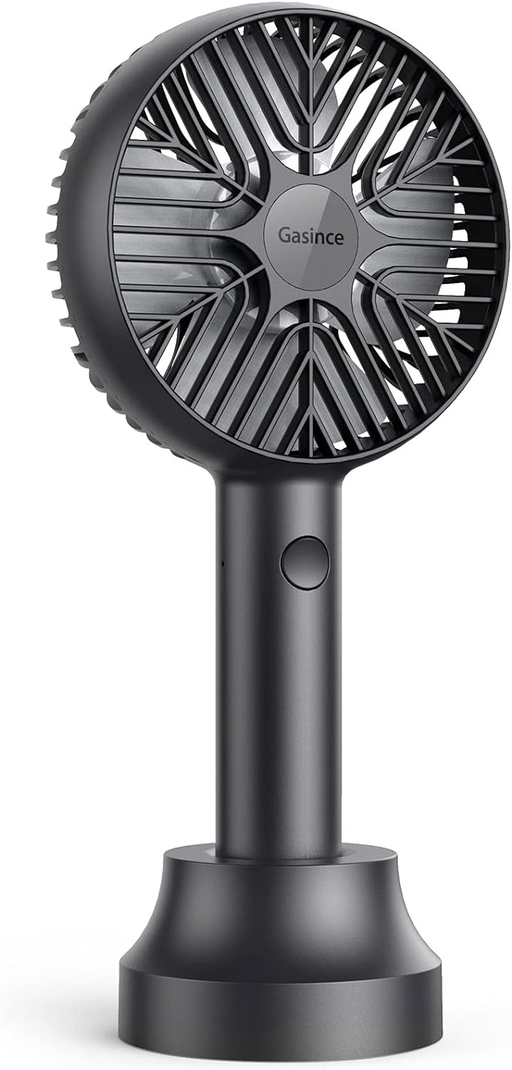 Handheld Fan Mini Fan,Small Personal Portable Fan, USB Desk Fan,Rechargeable Eyelash Fan for Makeup,8-13hours Operated Small Makeup Eyelash Fan for Women Girls Outdoor and Indoor (Black)