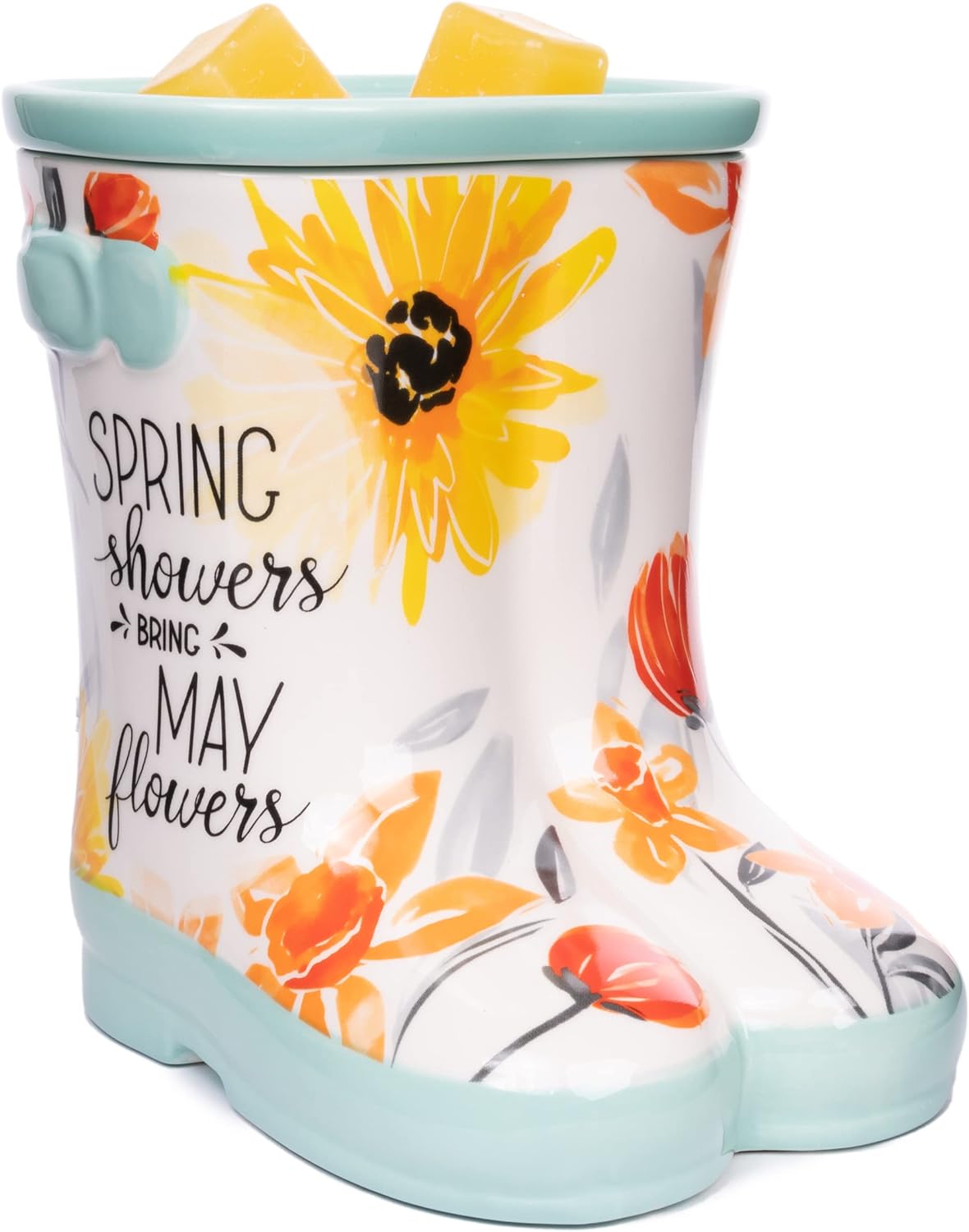 Scentsationals Spring Collection - Scented Wax Warmer - Floral and Sunny Wax Cube Melter & Burner - Electric Winter Fragrance Home Air Freshener Gift (Spring Showers)