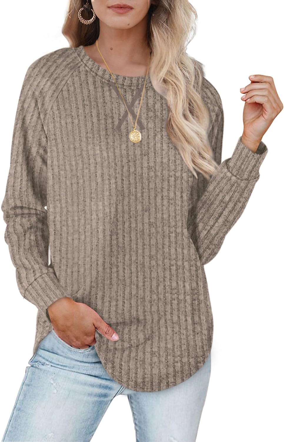 XIEERDUO Womens Sweatshirts Crewneck Loose Fitting Tops For Women Long Sleeve Shirts Pullover