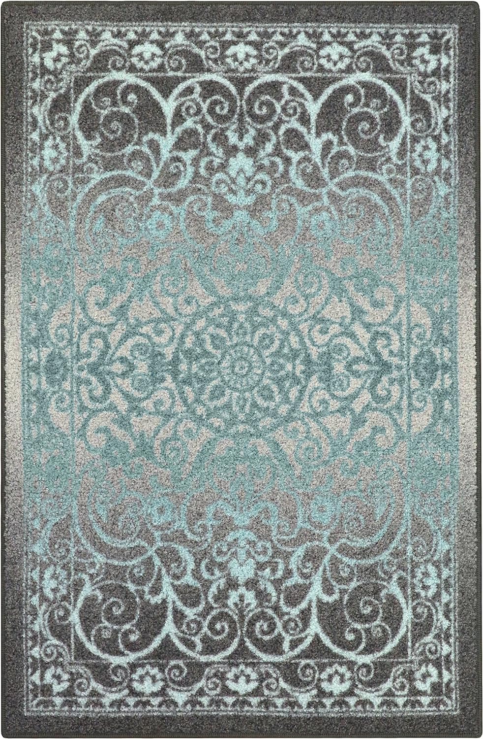 Maples Rugs Area Rug - Pelham 7 x 10 Large Area Rugs [Made in USA] for Living Room, Bedroom, and Dining Room, Grey Blue