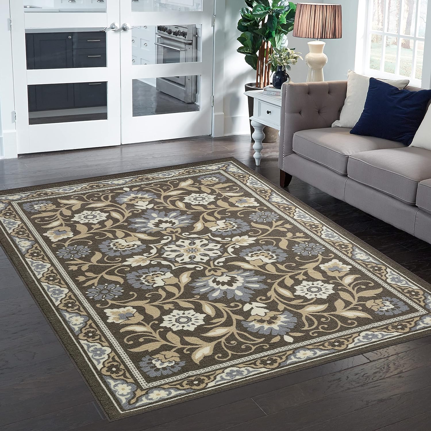 Maples Rugs Florence Area Rugs for Living Room & Bedroom [Made in USA], 5 x 7, Light Brown