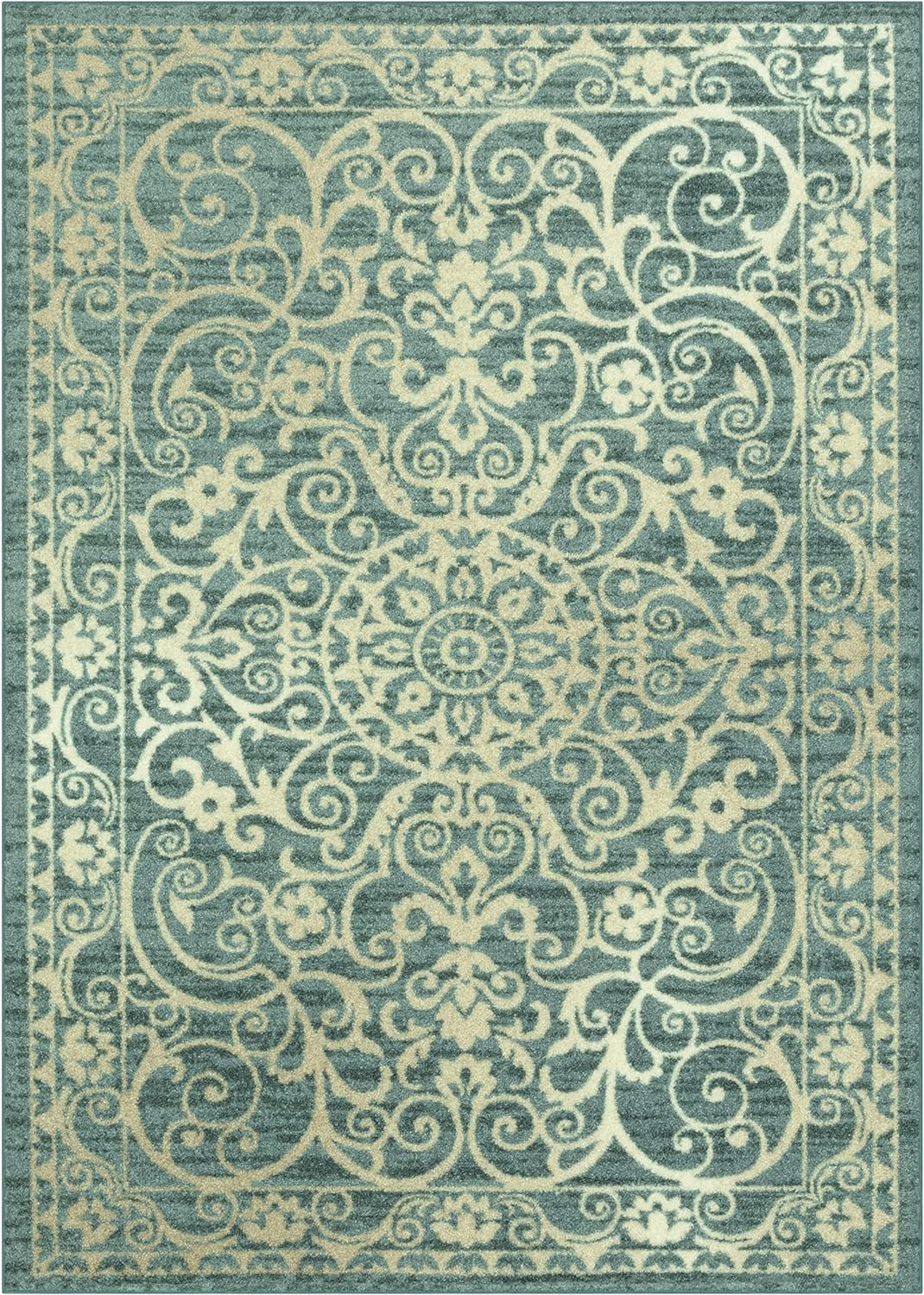 Maples Rugs Area Rug - Pelham 7 x 10 Large Area Rugs [Made in USA] for Living Room, Bedroom, and Dining Room, Light Spa