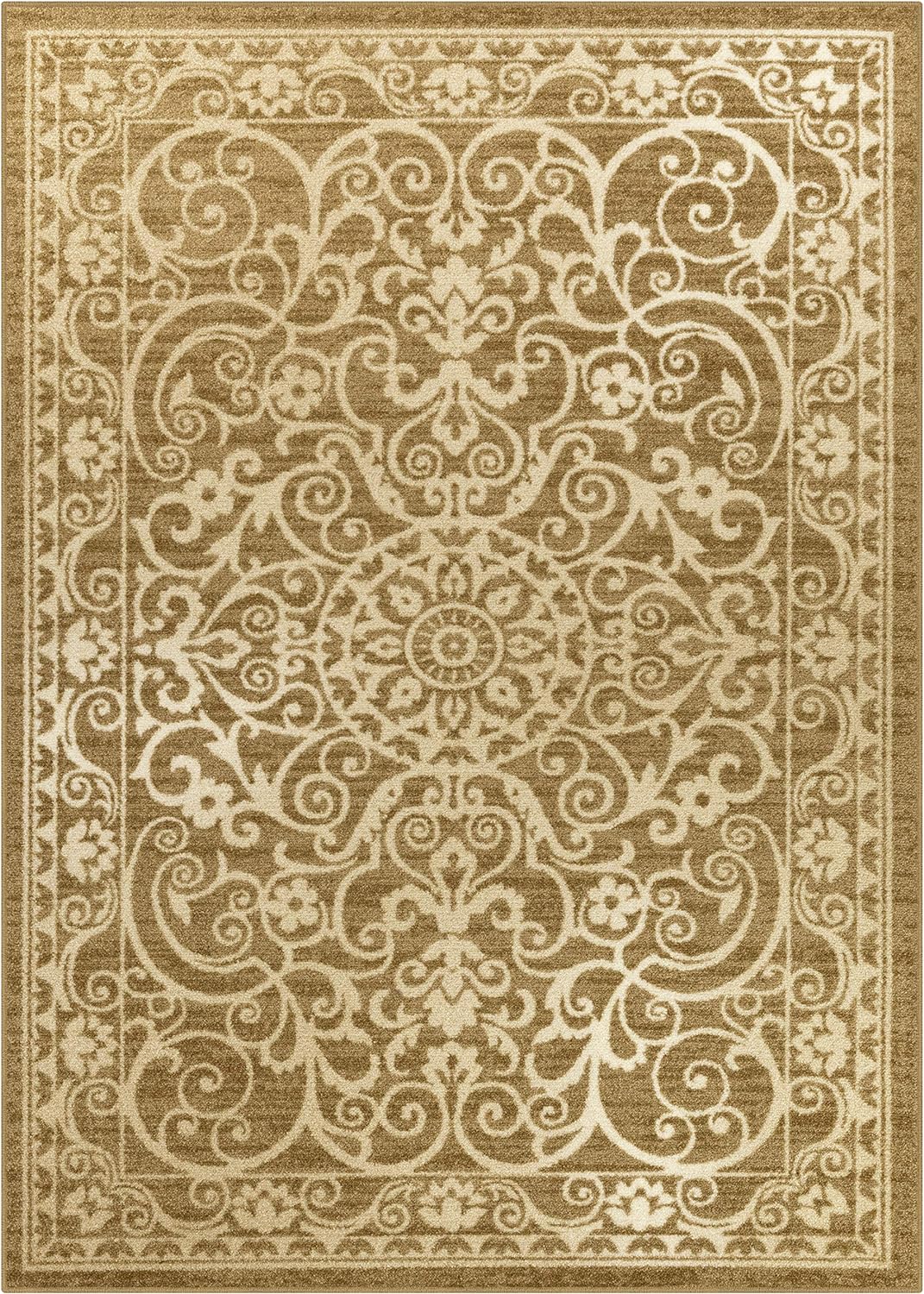 Maples Rugs Area Rug - Pelham 5 x 7 Large Area Rugs [Made in USA] for Living Room, Bedroom, and Dining Room, Khaki