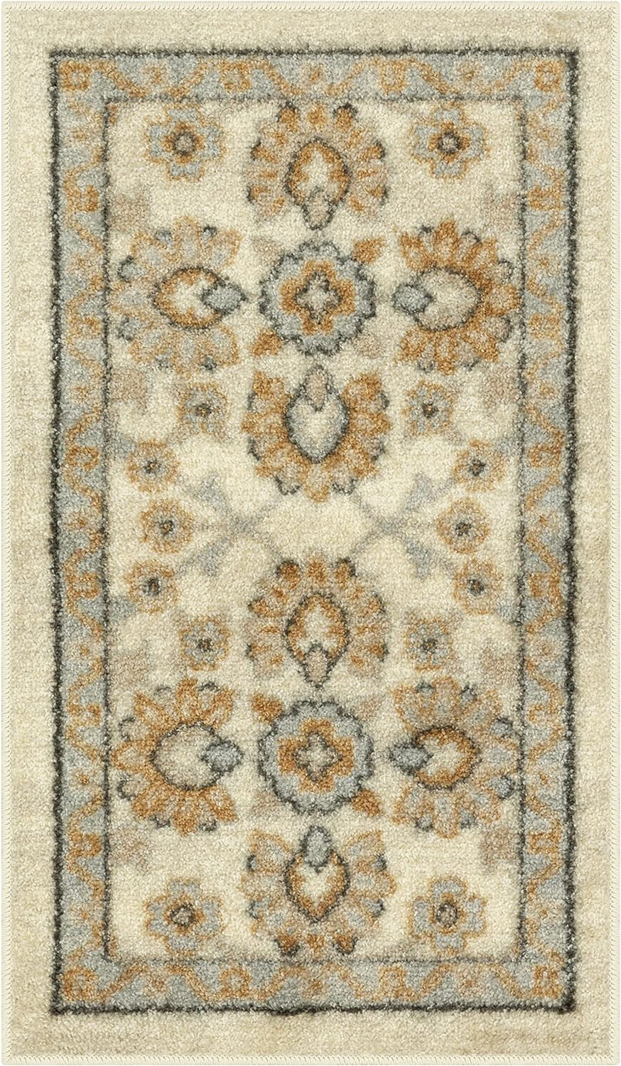 Maples Rugs Danville Kitchen Rugs Non Skid Accent Area Carpet [Made in USA], Neutral, 1'8 x 2'10