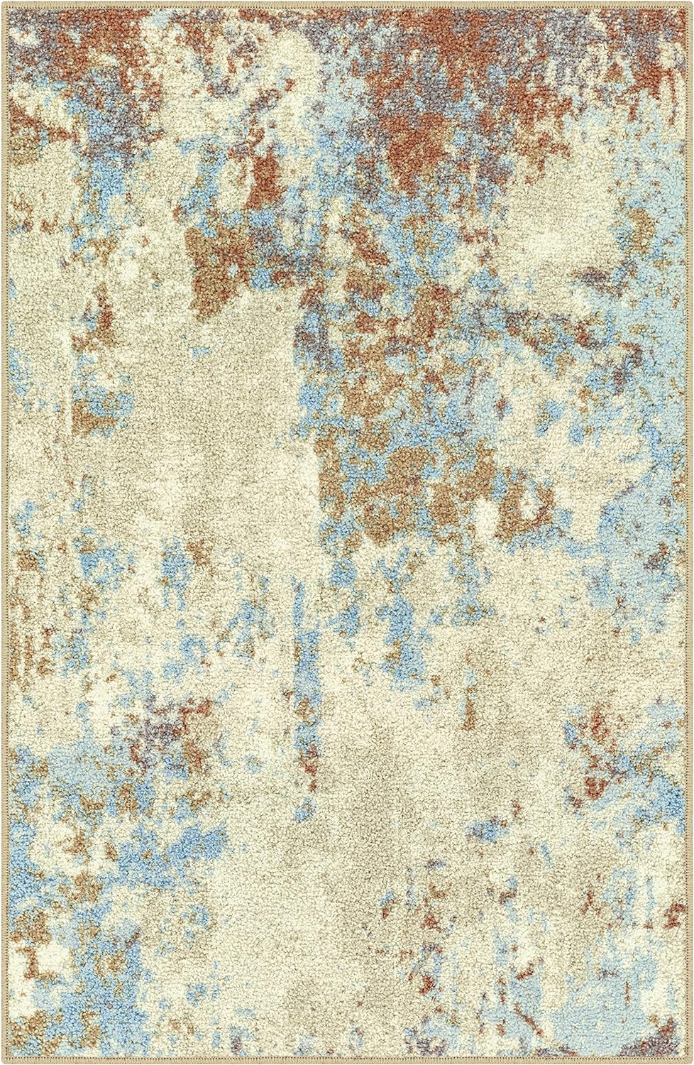 Maples Rugs Southwestern Stone Distressed Abstract Kitchen Rugs Non Skid Accent Area Floor Mat [Made in USA], 2'6 x 3'10, Multi