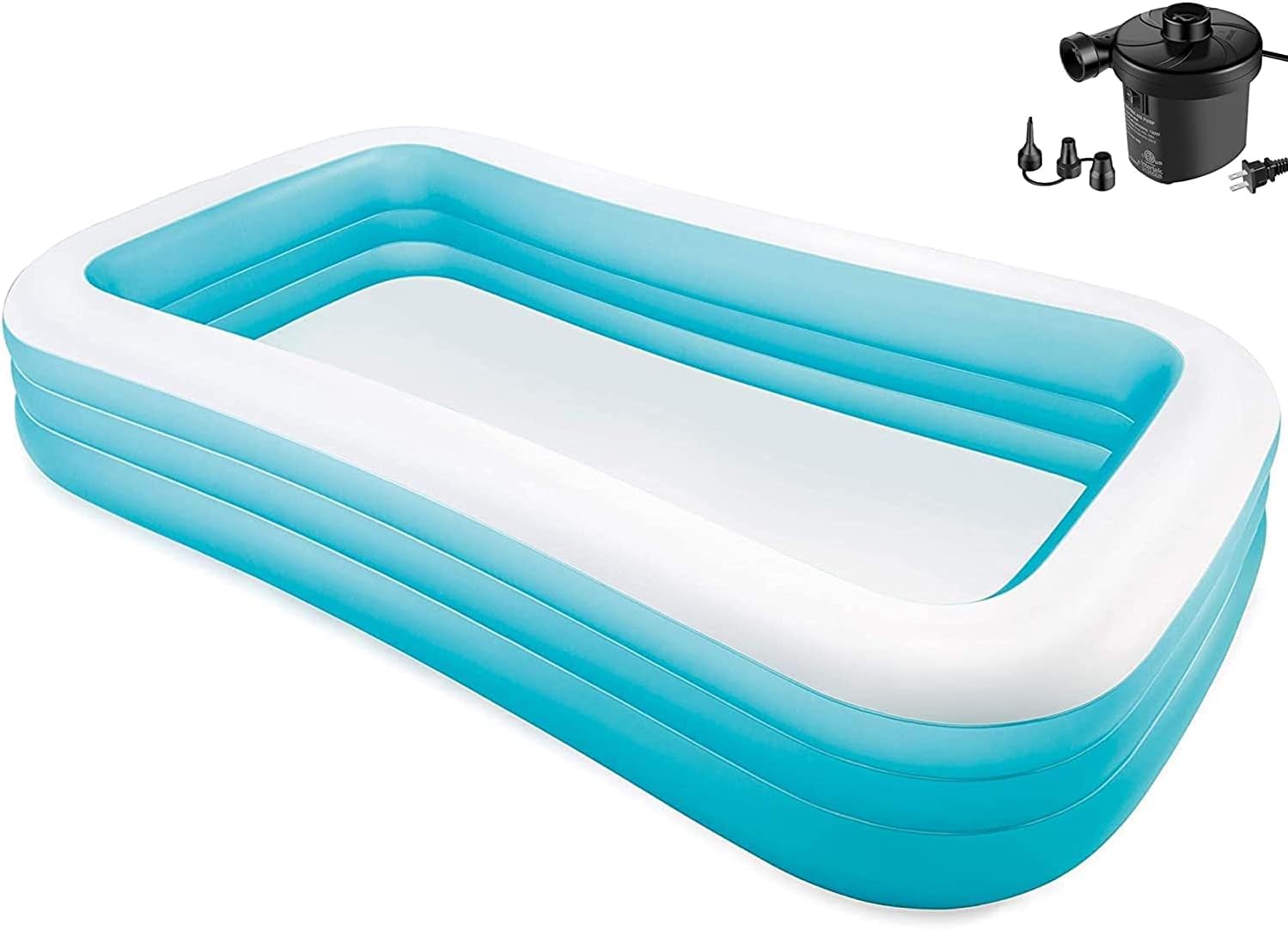 Intex Swim Center Family Inflatable Pool with Pump, Blue