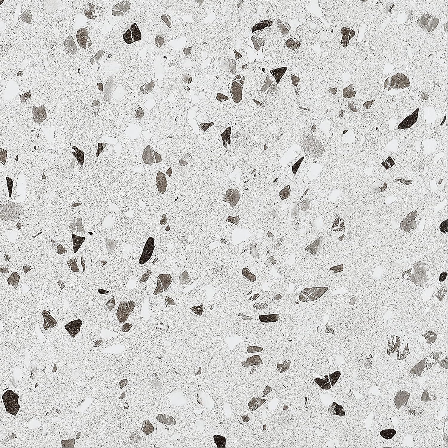 FunStick Terrazzo Peel and Stick Floor Tile 12x12 in 15 Pcs Grey Floor Tiles Peel and Stick Vinyl Flooring Waterproof Sticky Stick on Laminate Linoleum Flooring Tiles for Bathroom Kitchen Floor Tile