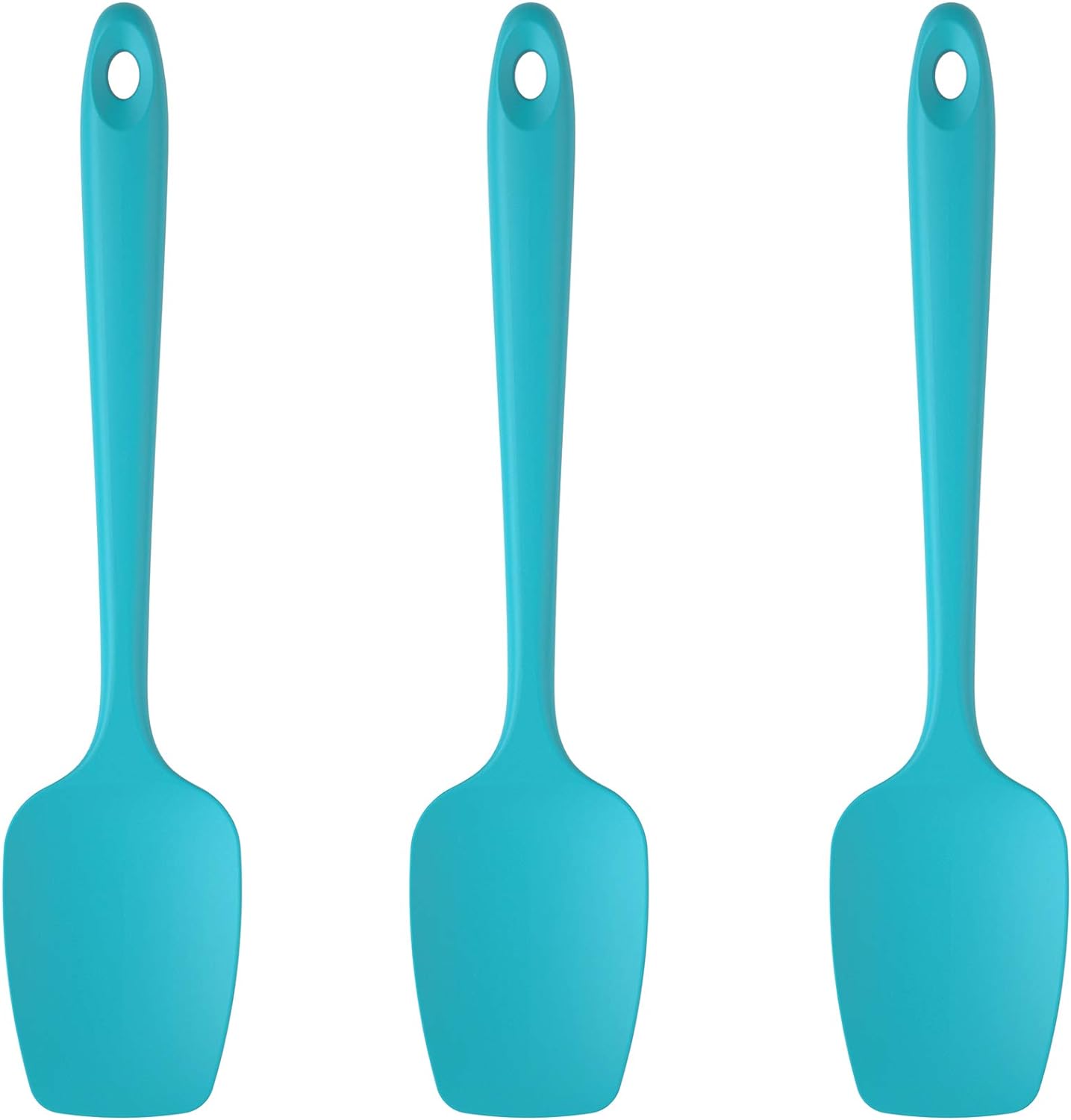 U-Taste Silicone Spoon Spatula Set, 600F High Heat Resistant BPA-Free Flexible Rubber Scraper, Cooking Mixing Baking Kitchen Utensils Set of 3 (Marrs Green)