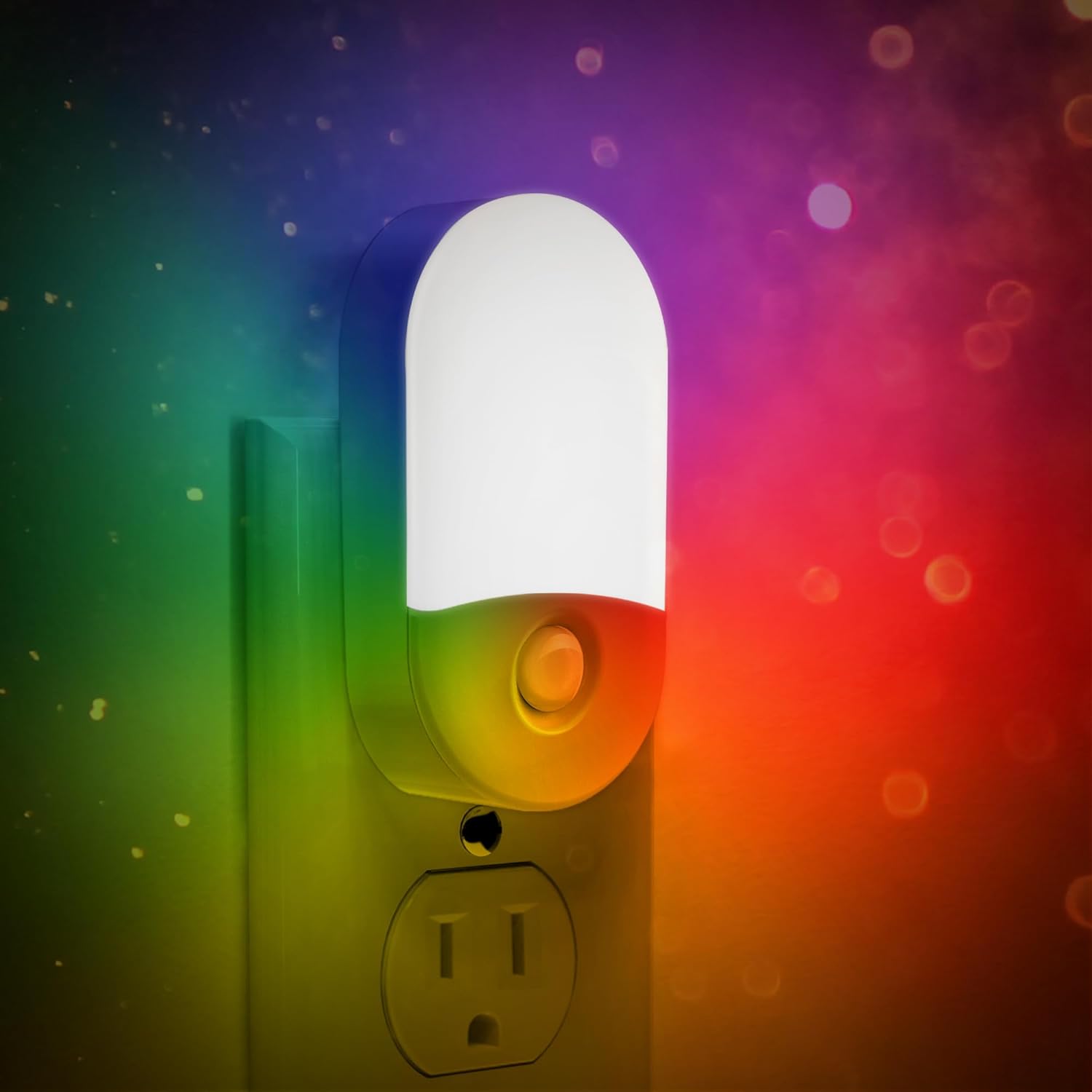 LOHAS Night Light for Kids [2 Pack], 8-Color Changing Night Lights Plug into Wall, RGB LED Night Light, Nightlight with Light Sensor, Cute Night Light for Bathroom Decor, Children Room, Kids Gift