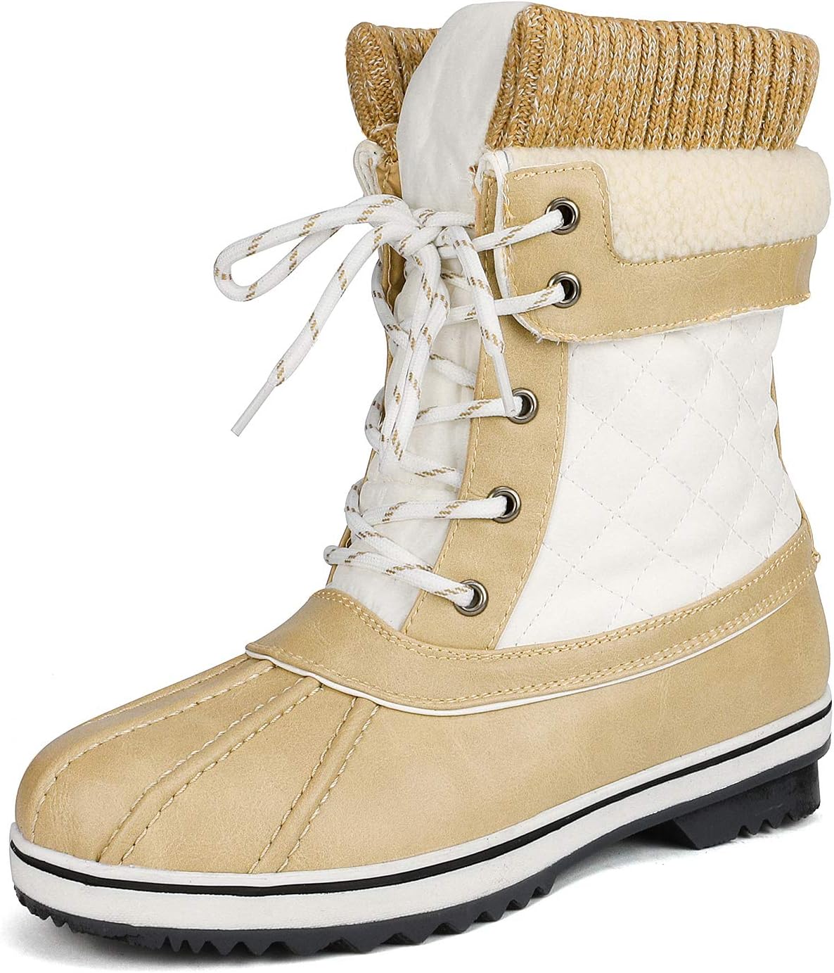 DREAM PAIRS Women' Mid Calf WaterProof Winter Snow Boots