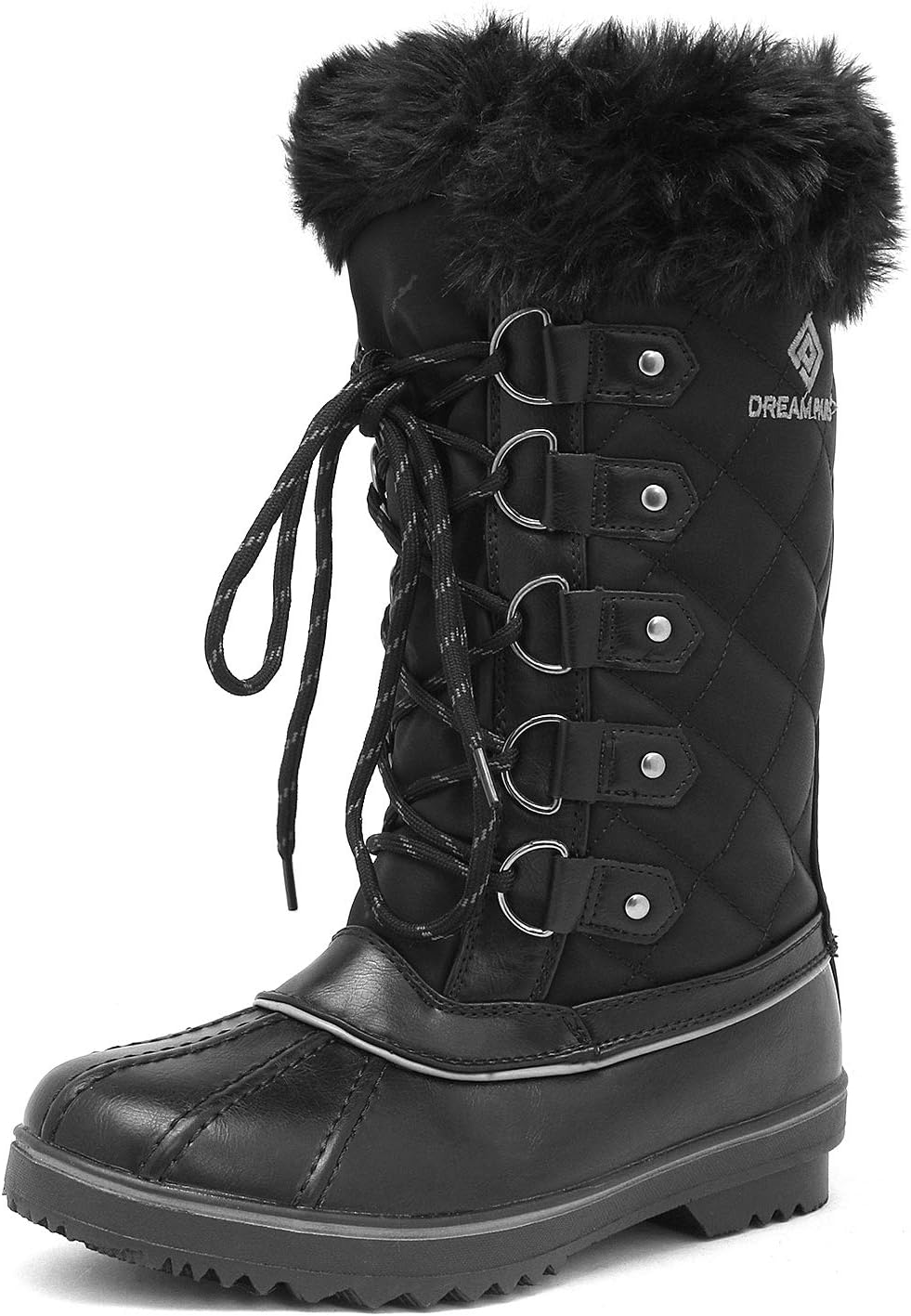 DREAM PAIRS Women' River_1 Mid Calf Waterproof Winter Snow Boots