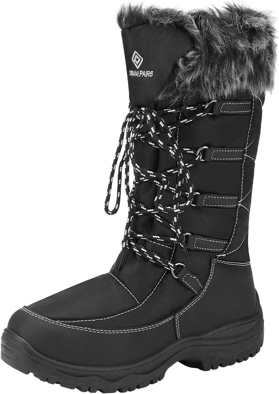 DREAM PAIRS Women' Warm Faux Fur Lined Mid-Calf Winter Snow Boots