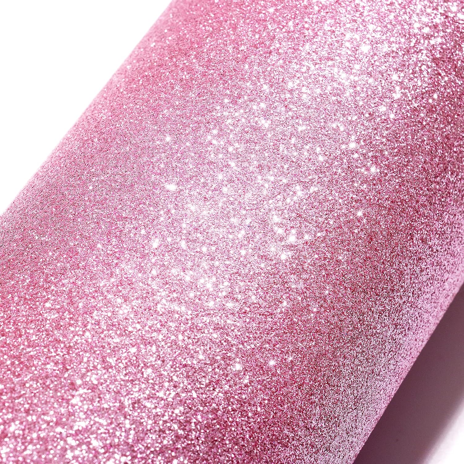 Stickyart Light Pink Glitter Wallpaper Peel and Stick Glitter Contact Paper Decorative Self Adhesive Glitter Fabric Wallpaper Roll Removable Sparkle Wallpaper for Bedroom Girls Room Walls 15.8x78.7