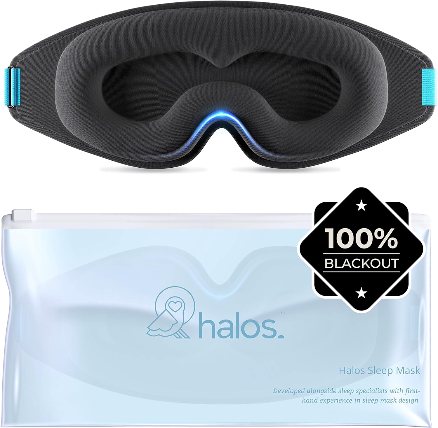 100% Blackout Sleeping Mask for Women & Men- Eye Mask for Sleeping - Blackout 3D Sleep Mask for Men -Zero Eye Pressure Sleep Masks for Women