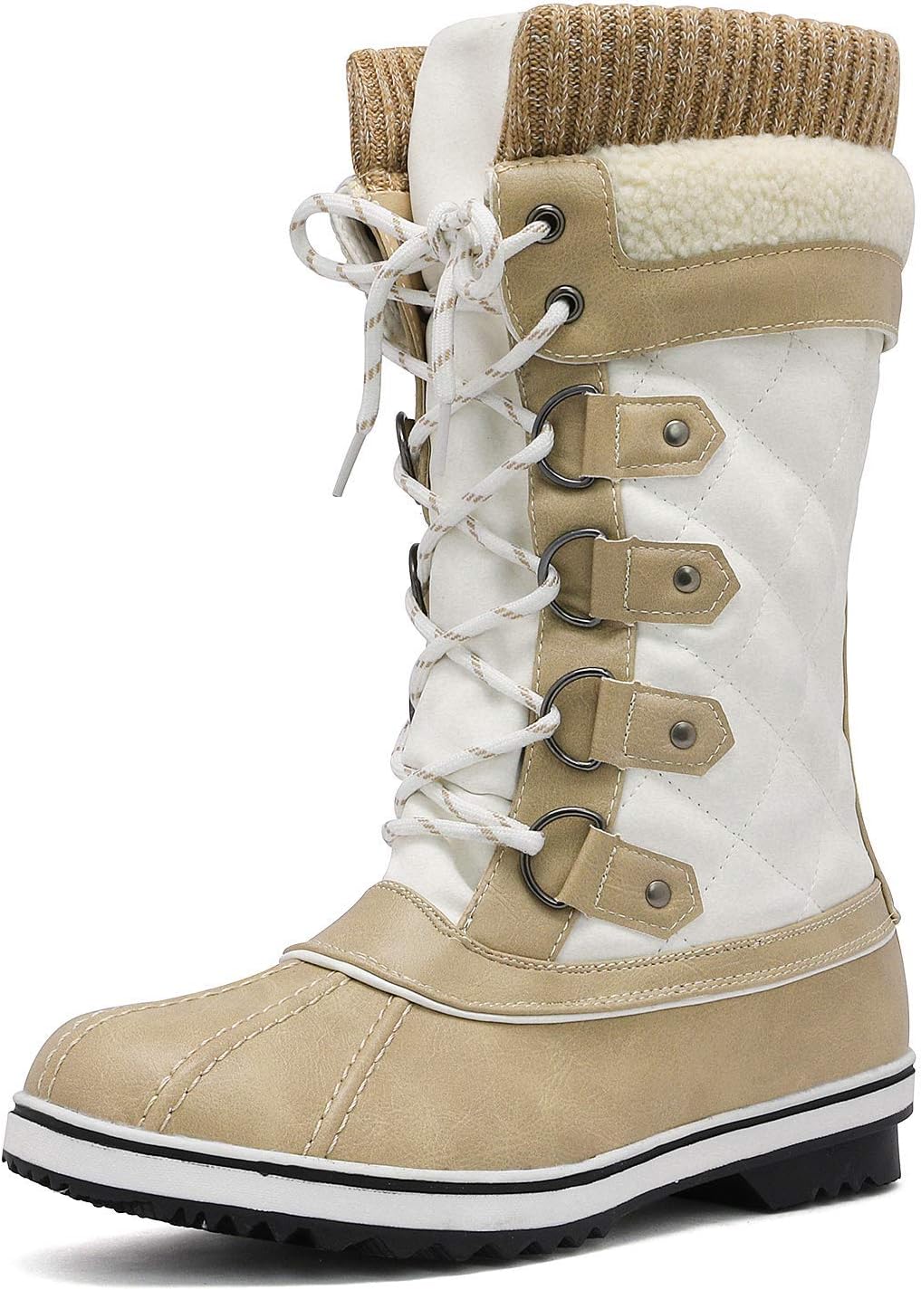 DREAM PAIRS Women' Mid-Calf Waterproof Winter Snow Boots