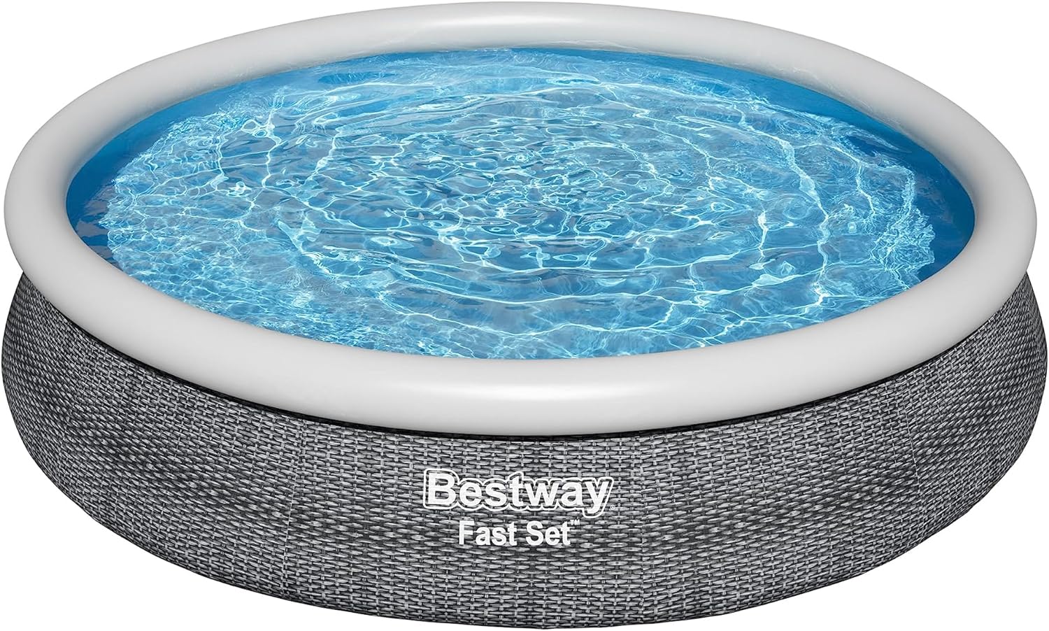 Bestway Fast Set 12 x 30 Inflatable Round Soft Sided Above Ground Pool Set