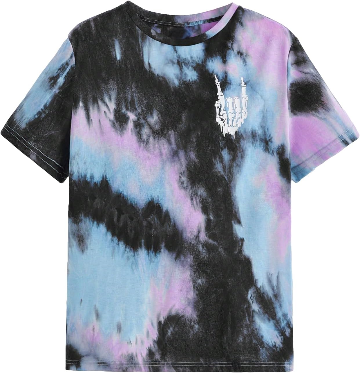 SOLY HUX Women' Tie Dye T Shirts Short Sleeve Round Neck Shirts Casual Summer Tees Tops