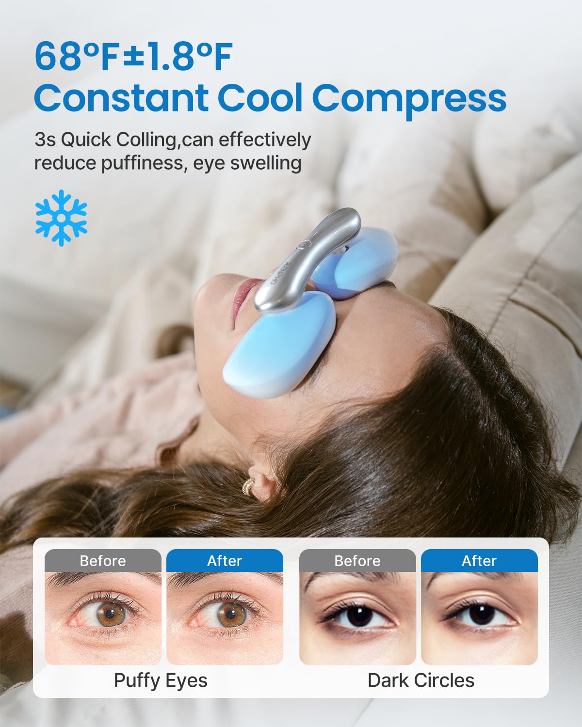 RENPHO Eye Spa Pods-2024 Latest Heating & Cooling Eye Care Device for Eye Beauty, Heated Eye Mask for Relax Eye, Reduce Puffiness, Relieve Eye Strain, Hot&Cold Mask, Women/Men Birthday Gifts