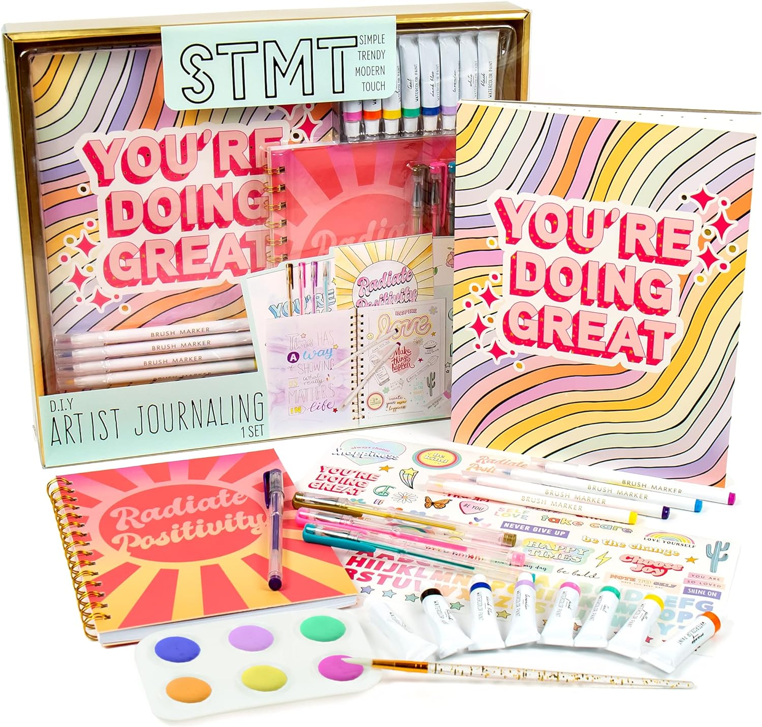 STMT D.I.Y. Artist Stationery Set, Art Journal Kit, Watercolor Kit, DIY Journaling Set for Girls Ages - 8 